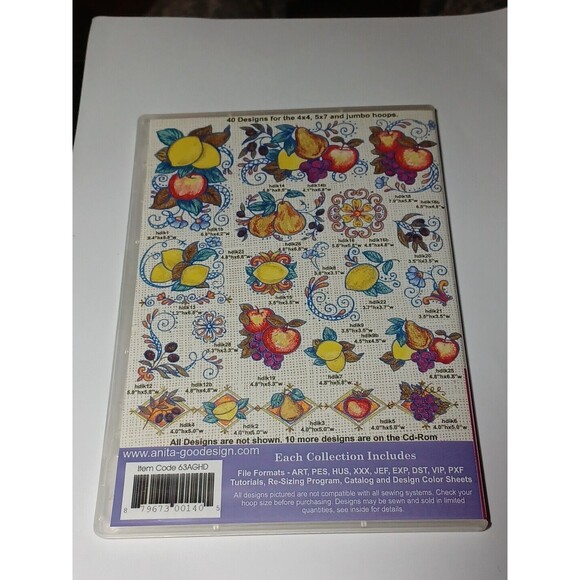 La Cucina Anita Goodesign Embroidery Machine Design CD NEW 63AGHD Sealed - Picture 2 of 3